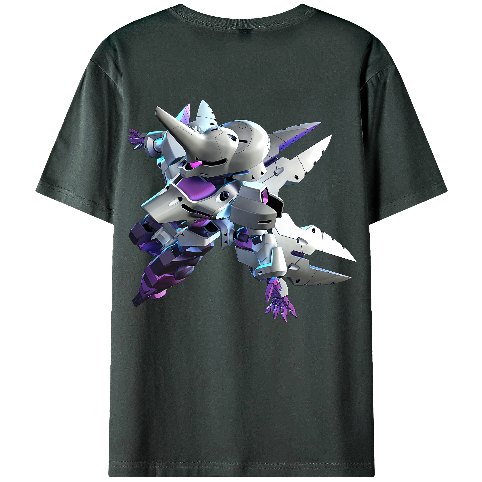 （画像用） 機動戦士ガンダム Mobile Suit Gundam 綿100％ メンズ半袖Tシャツ（バックプリント） 通気性